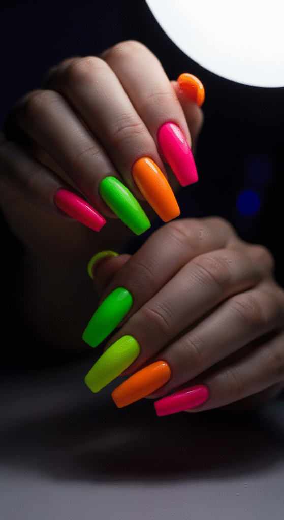 Bright Neon Nails - Summer Nail Designs