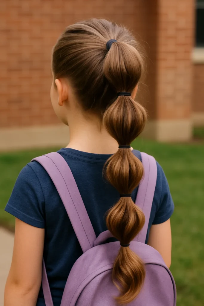 Bubble Ponytail - Back to School Hairstyle