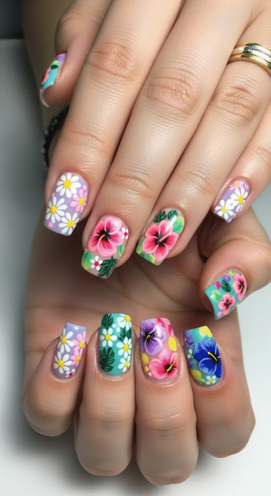 Floral Prints - Summer Nail Designs