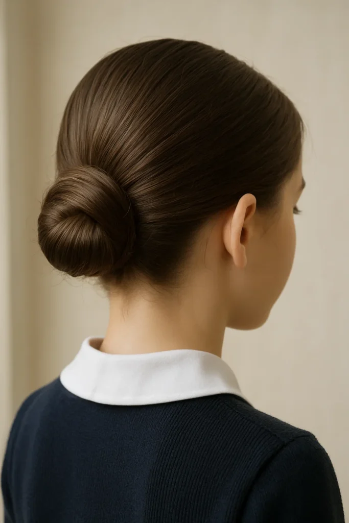 Sleek Low Bun - Back To School Hairstyles