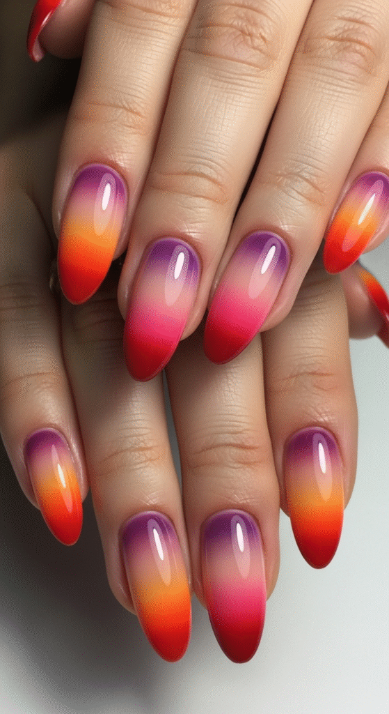 Sunset Gradient Nails