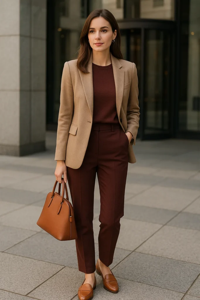 Sweater with Blazer - Sweater Outfits for Fall