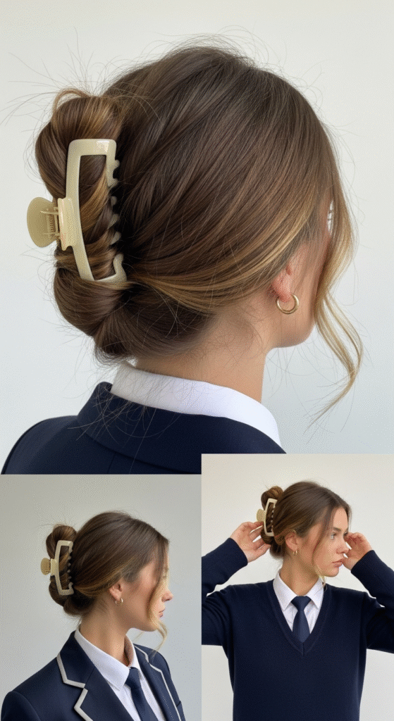 The Claw Clip Updo - Back to School Hairstyle