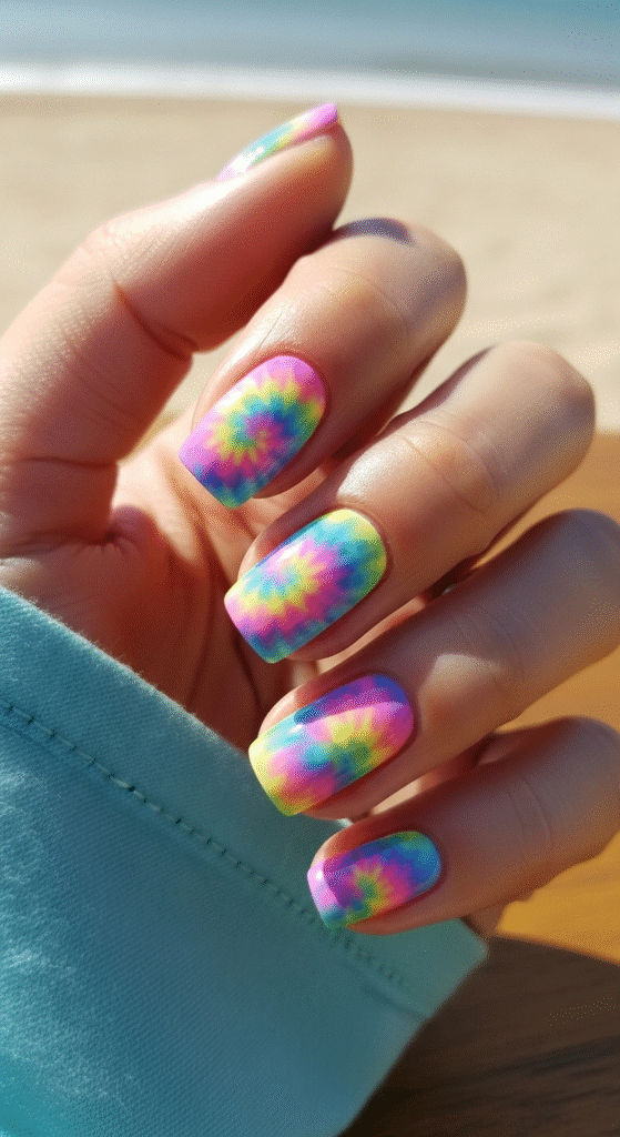 Tie-Dye Nails