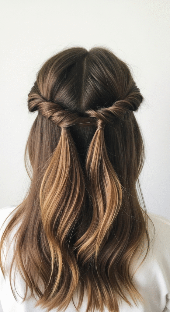 Twisted Half-Up - Back to School Hairstyles
