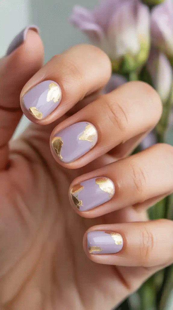 Lavender with Gold Foil