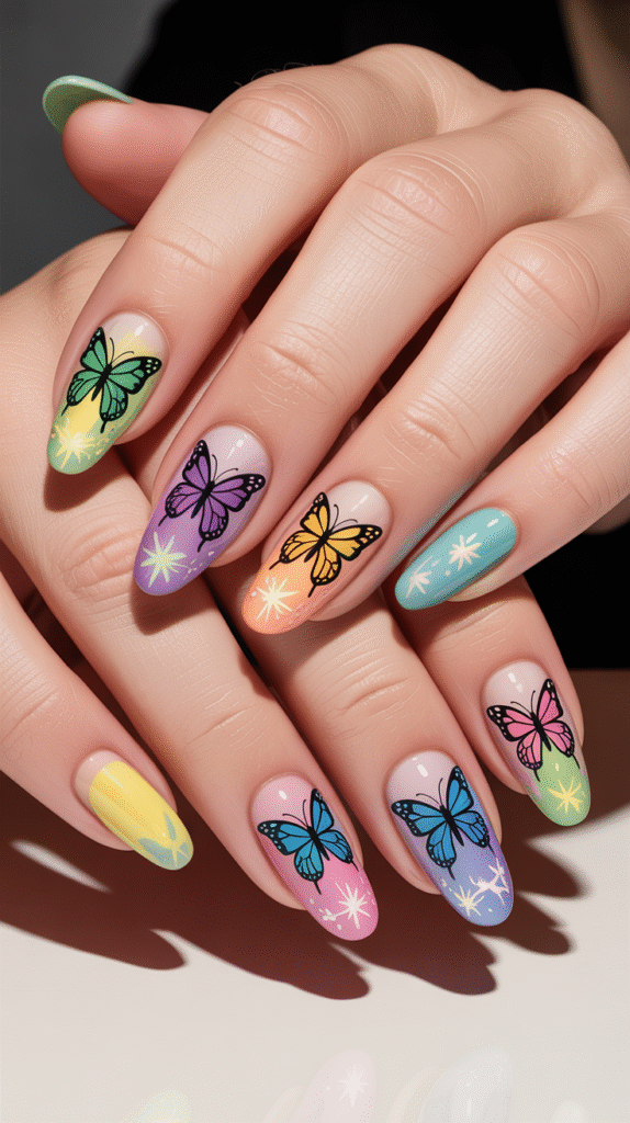 Butterfly Nails - Fresh Spring Nail Designs