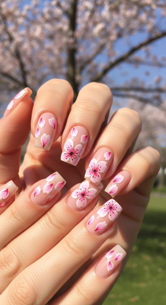Cherry Blossom Nails