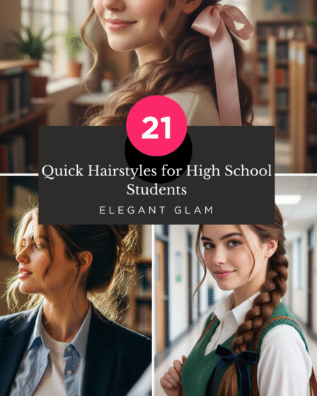 21 Quick Hairstyles for High School Students Elegant Glam