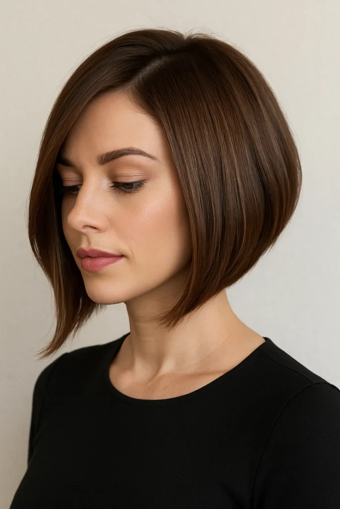Angled Bob for Chic Sophistication -Hairstyles for Thin Hair