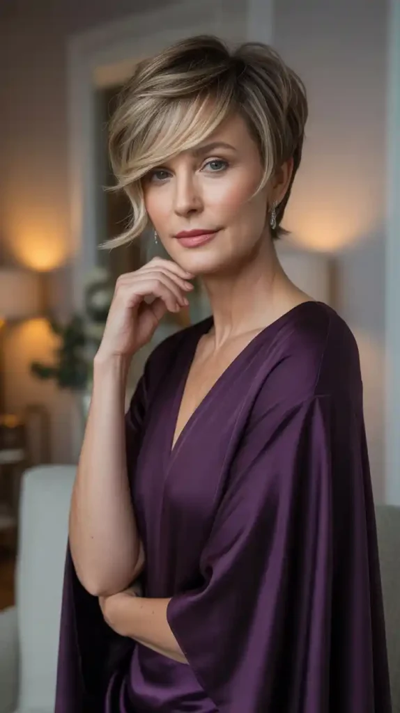 Asymmetrical Pixie Cut - Pixie Cuts for Women Over 40
