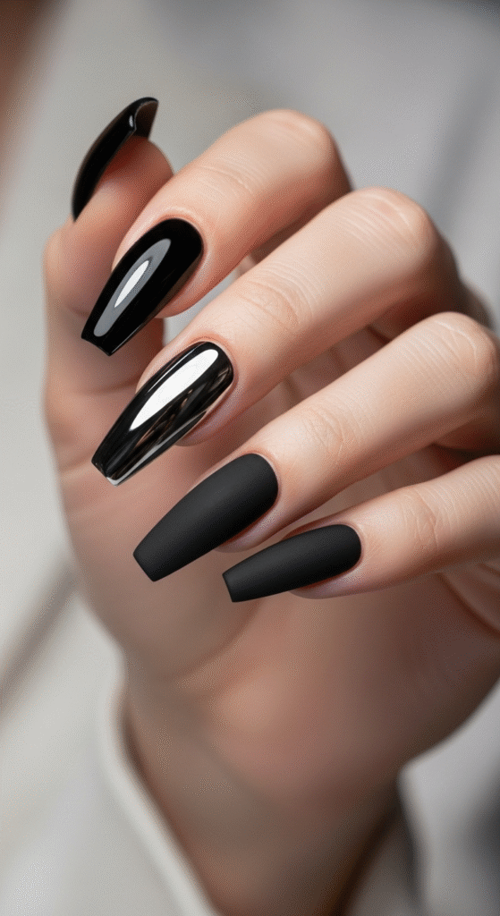 Black Coffin Nails
