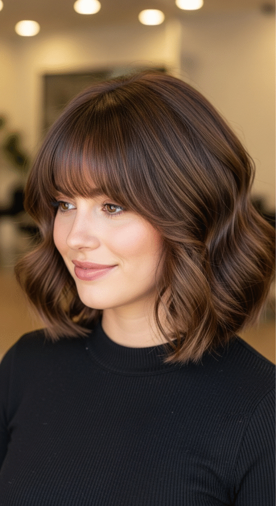 Bob with Bangs - Short Hairstyles for Thick Wavy Hair
