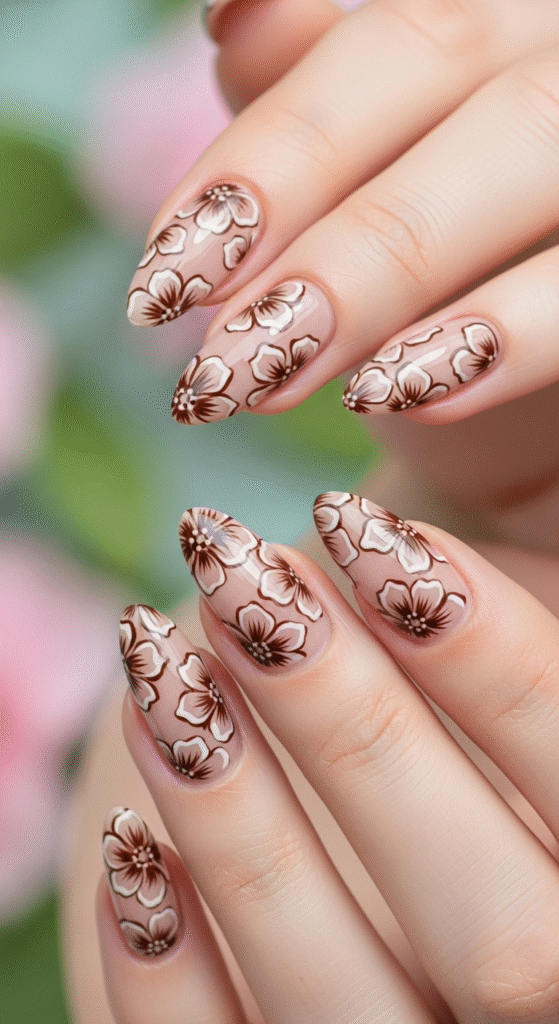 Brown Floral Designs