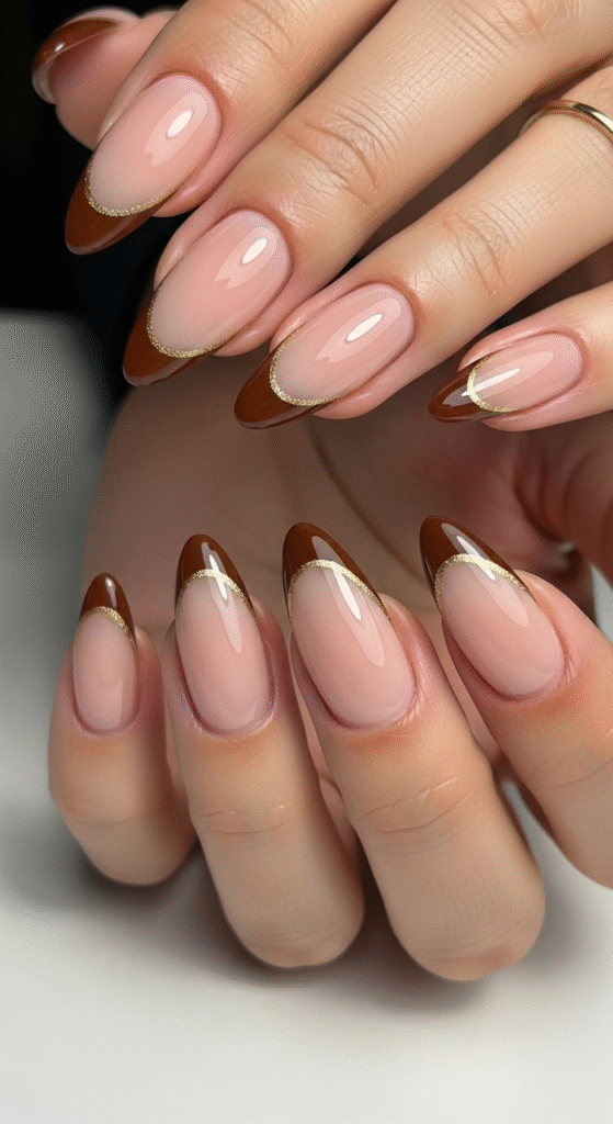Brown French Tips