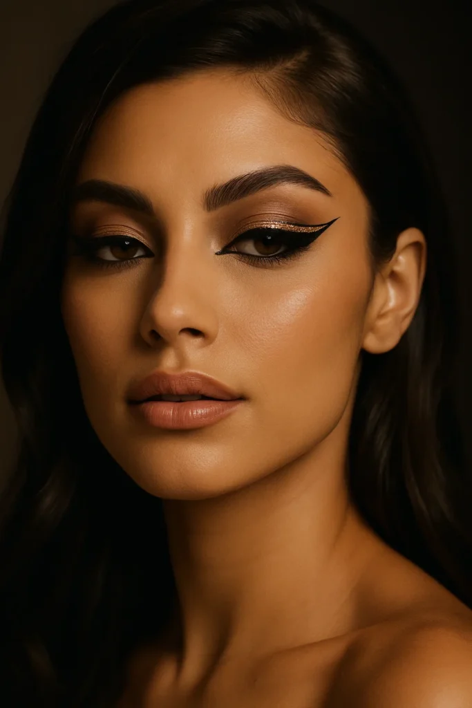 Cat-Eye with Metallic Liner