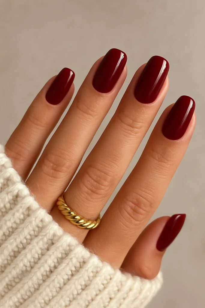 Classic Burgundy Nails - Fall Nail Designs