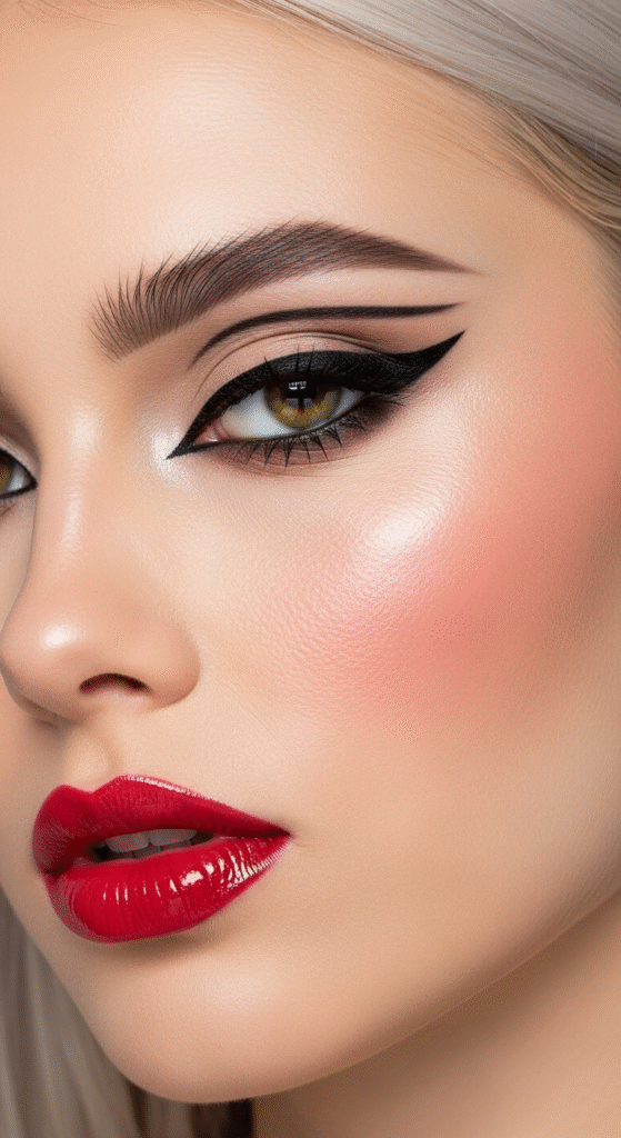 Classic Cat Eye with Red Gloss