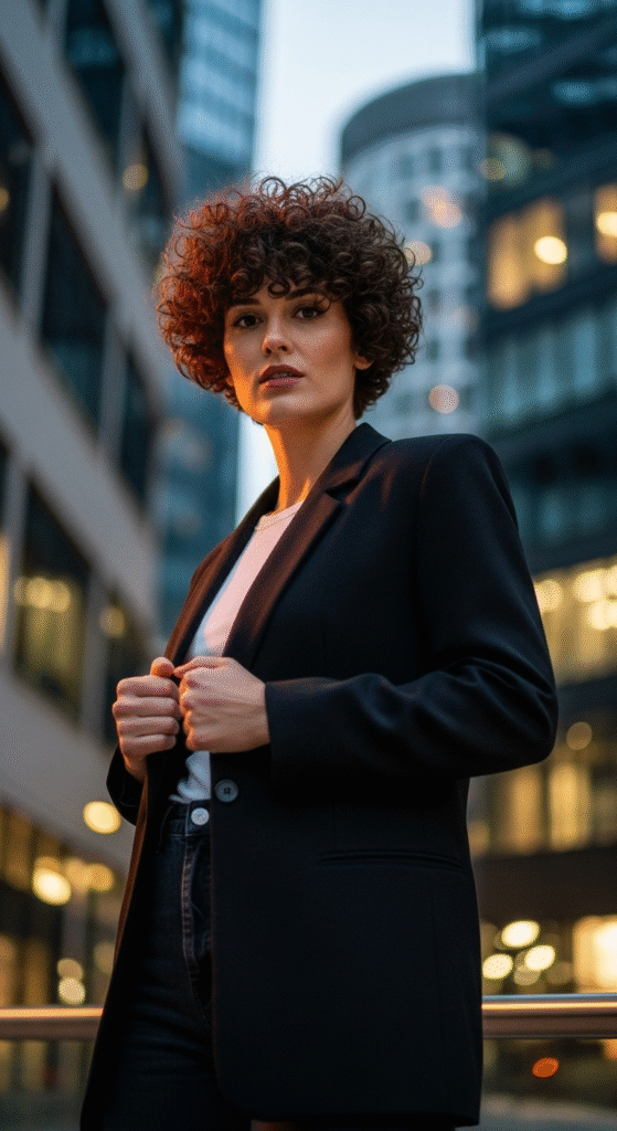 Classic Curly Pixie Cut