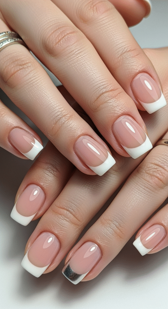 Classic French Tips - Short Nail Designs