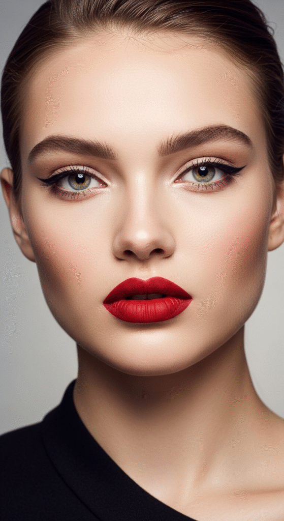 Classic Matte Red for Timeless Elegance - Bold Red Lip Makeup Looks