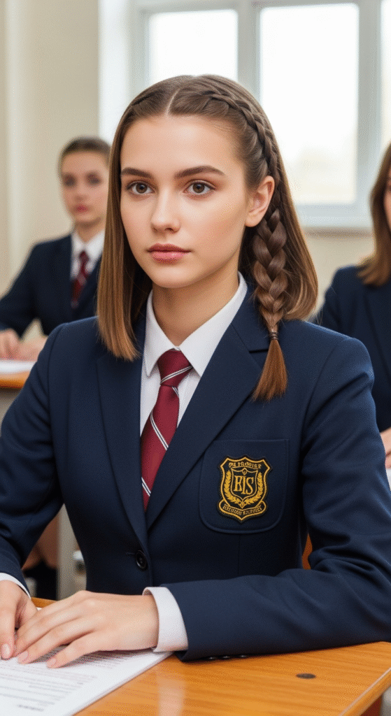 Classic Three-Strand Braid - Easy Braided Hairstyles for School