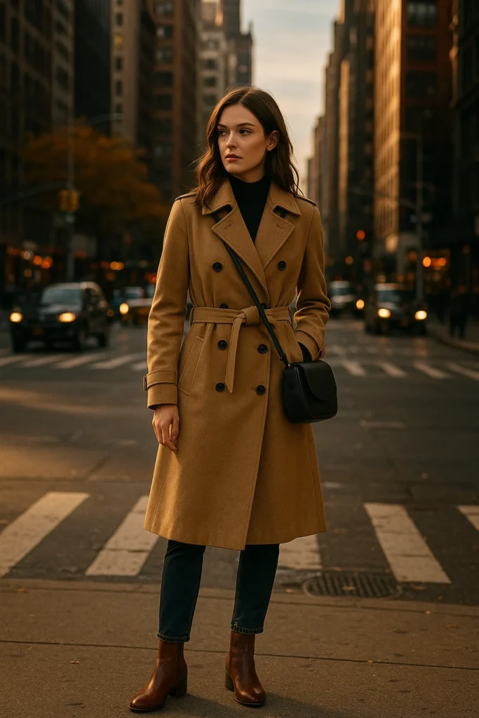 Classic Trench Coat with Denim - Fall Outfits Inspired by NYC: 21 Stunning Looks to Try Now