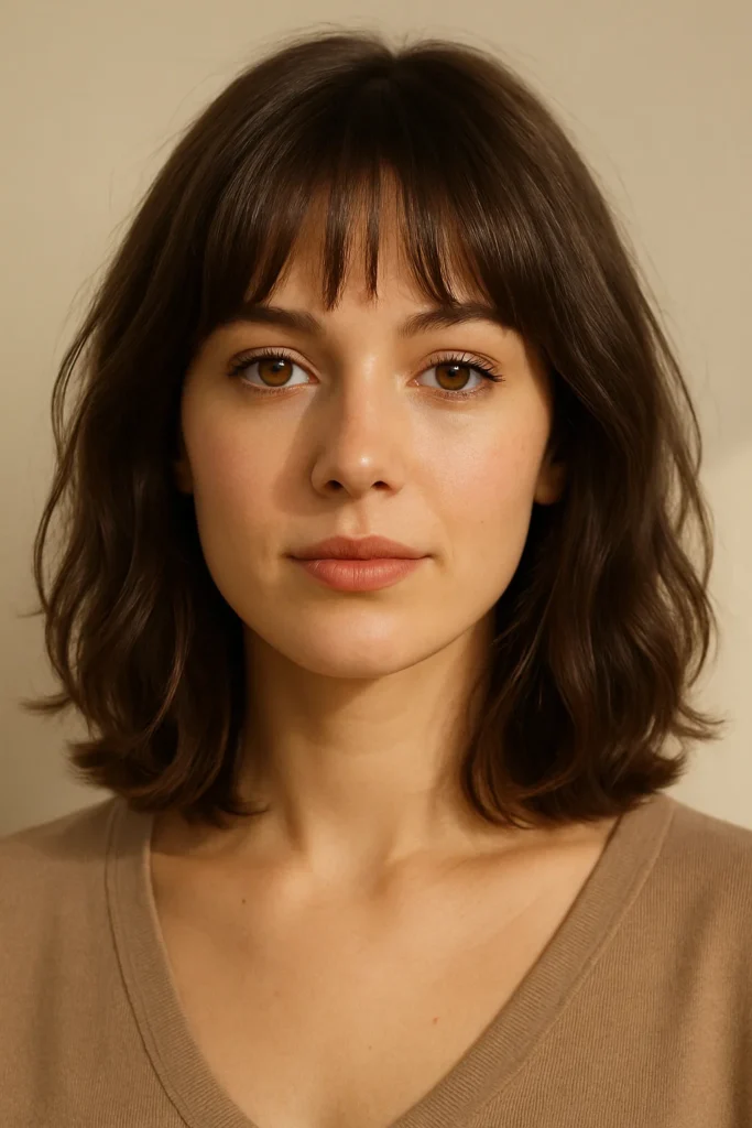 Collarbone-Length Cut with Bangs