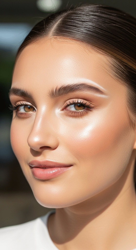 Contour with a Strobing Twist - Contouring Makeup for Round Faces