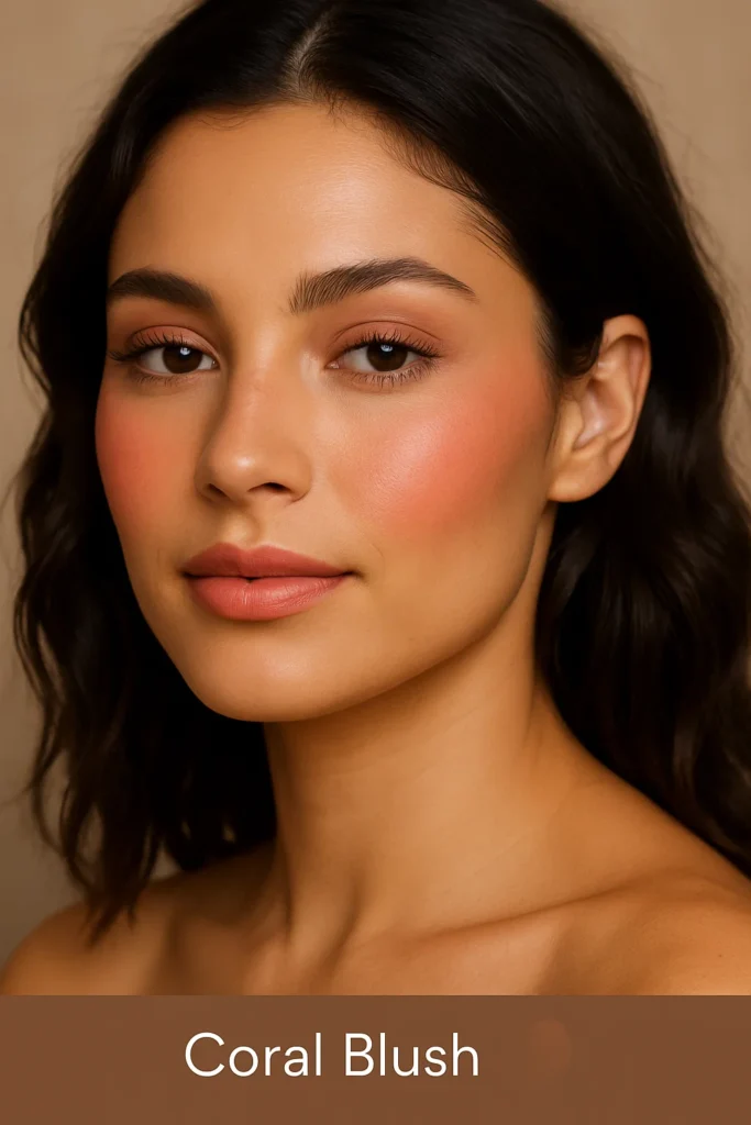 Coral Blush Trend - Makeup Looks for Olive Skin