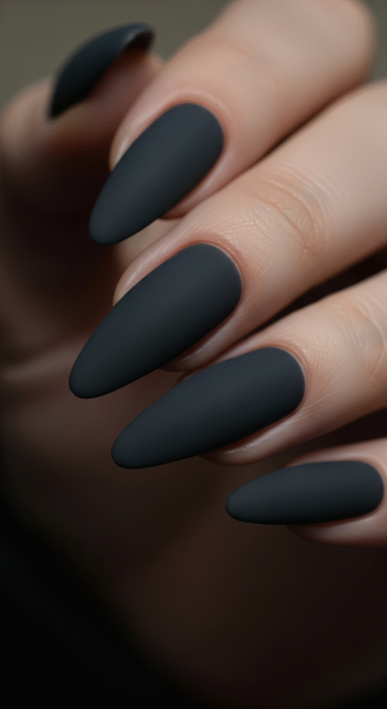 Dark Grey Nail Designs