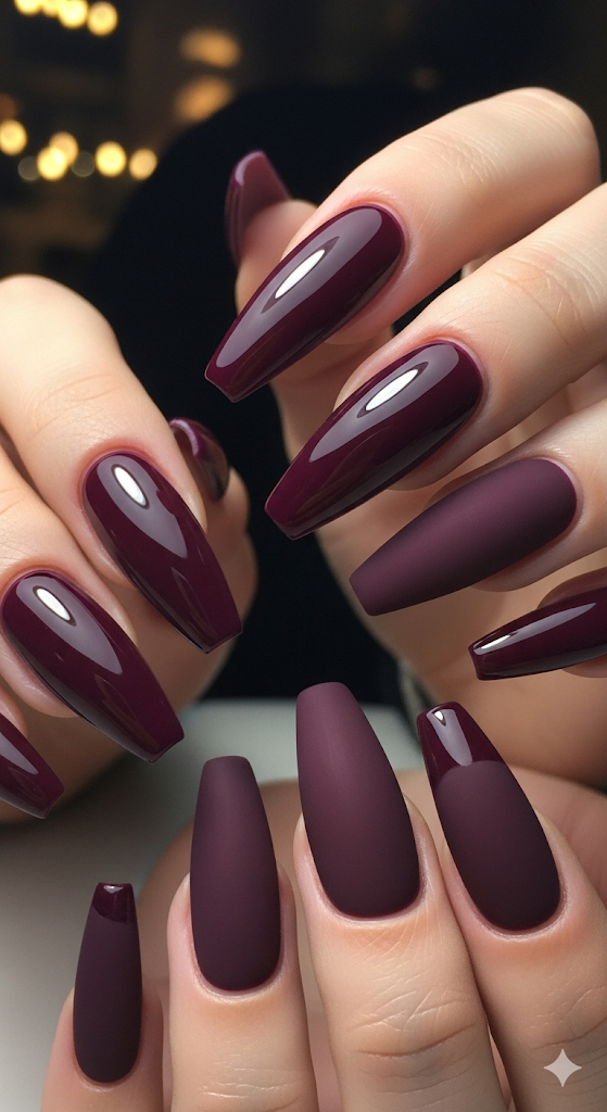 Deep Plum Sophistication - Purple Nail Designs