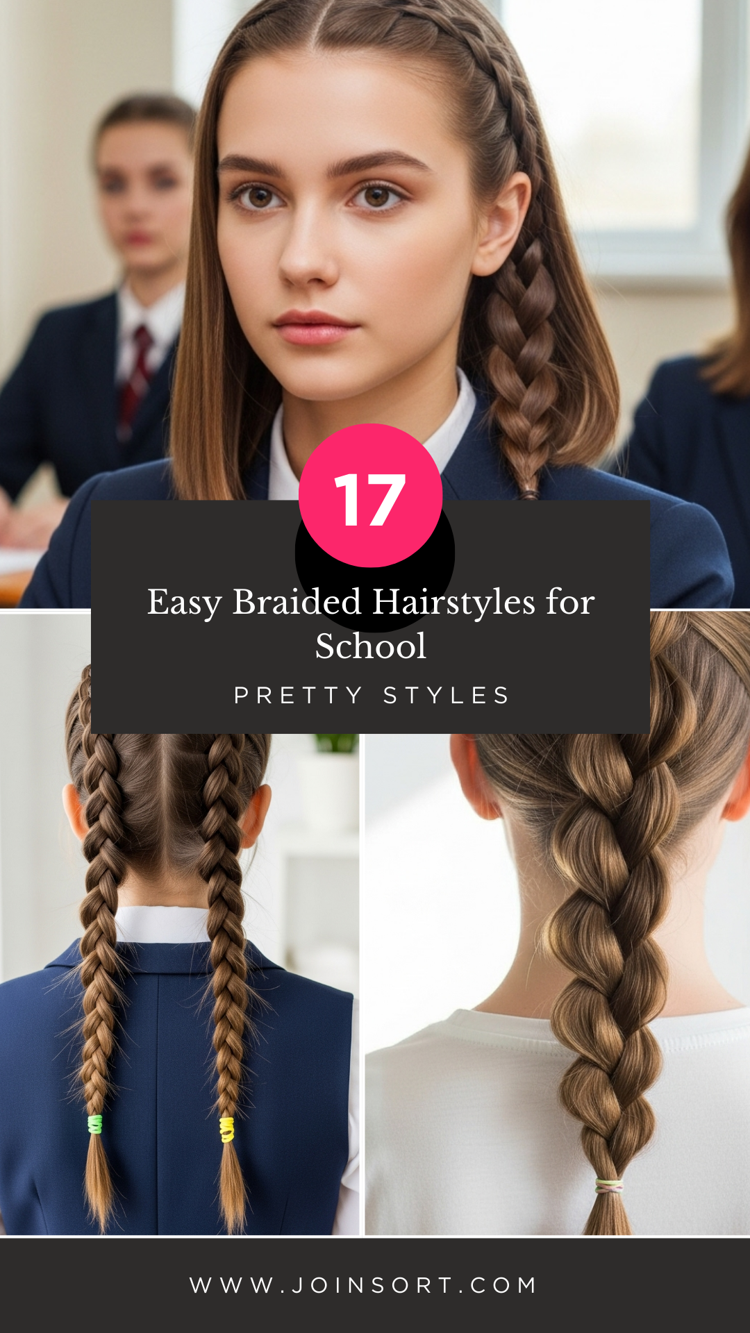 Easy Braided Hairstyles for School 17 Pretty Styles