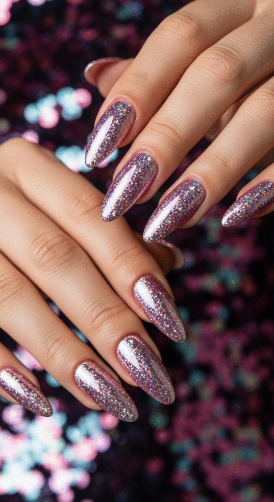 Glitter-Infused Pink Chrome