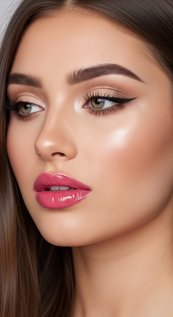 Glossy Pink Lips