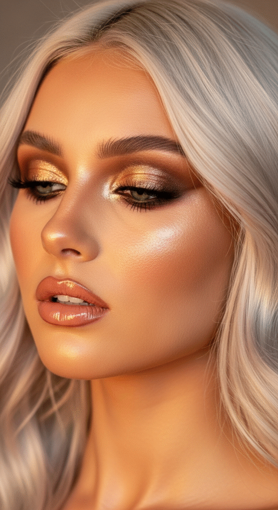 Glowy Bronze Goddess Look