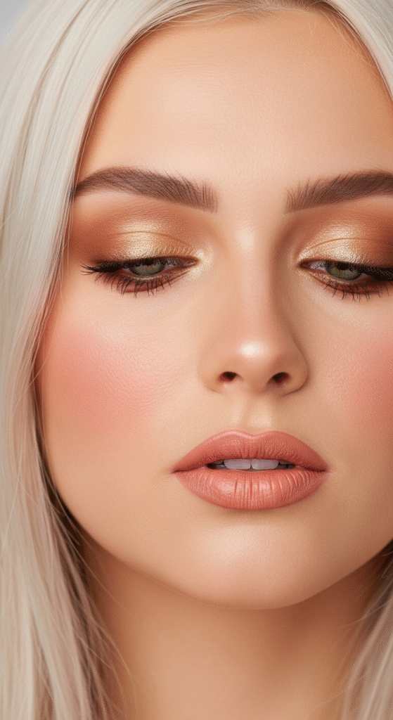 Golden Glow with Peach Tones