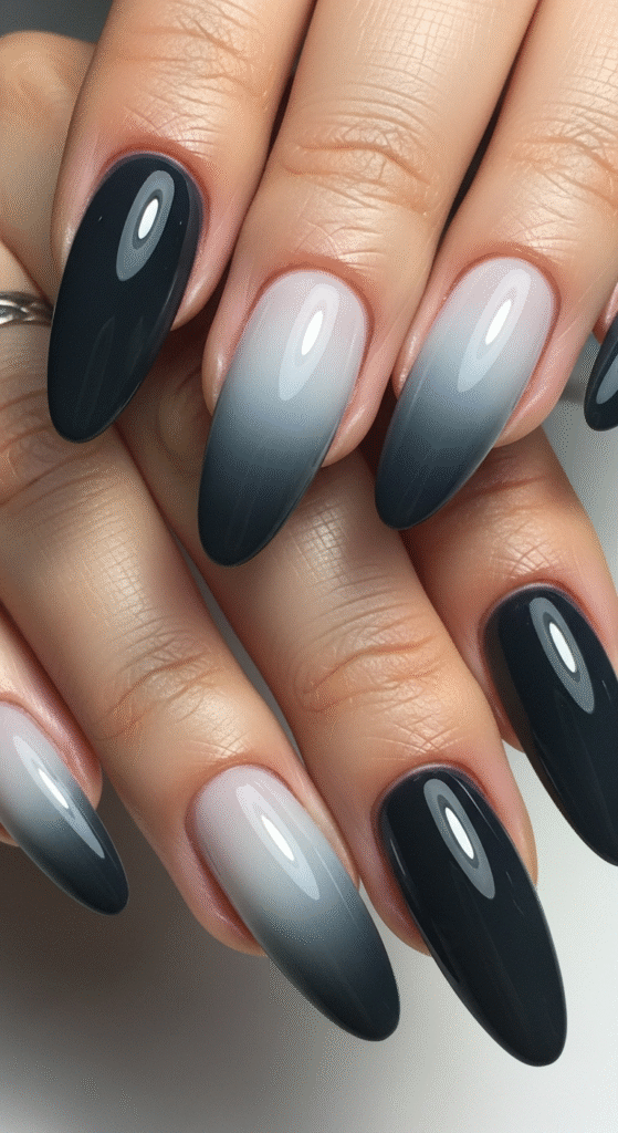 Grey Ombre Nails