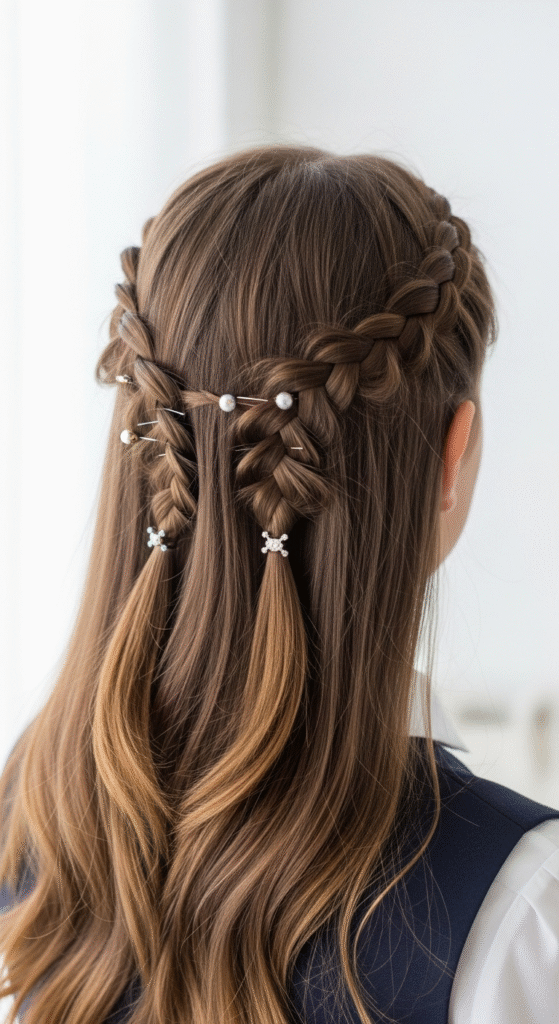 Half-Up Braided Crown