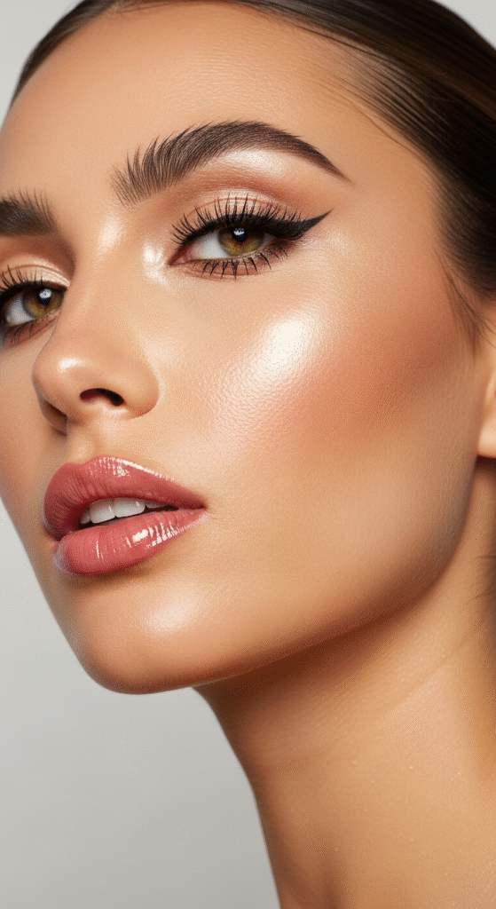 Highlighter-Focused Glam