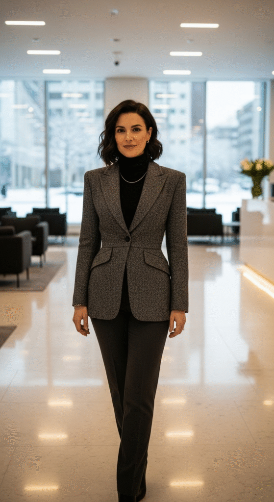 Layered Blazers with Trousers