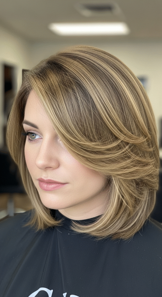 Layered Bob with Side Part