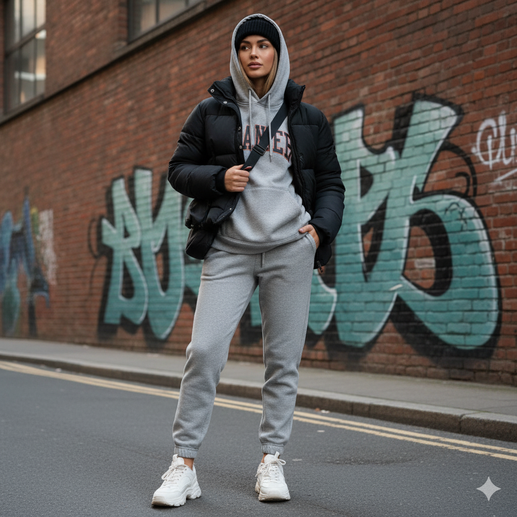 Layered Look with Hoodie and Puffer