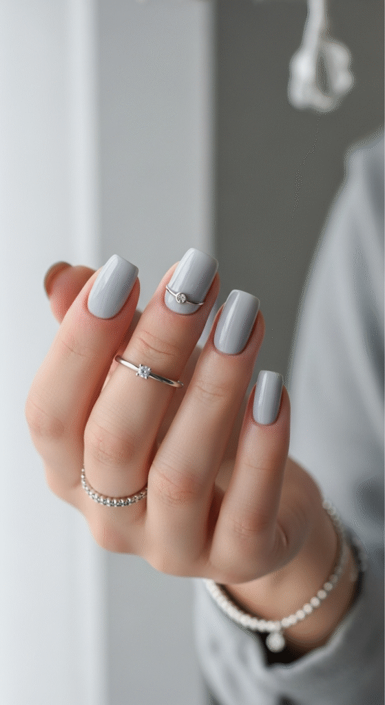Light Grey Nail Designs