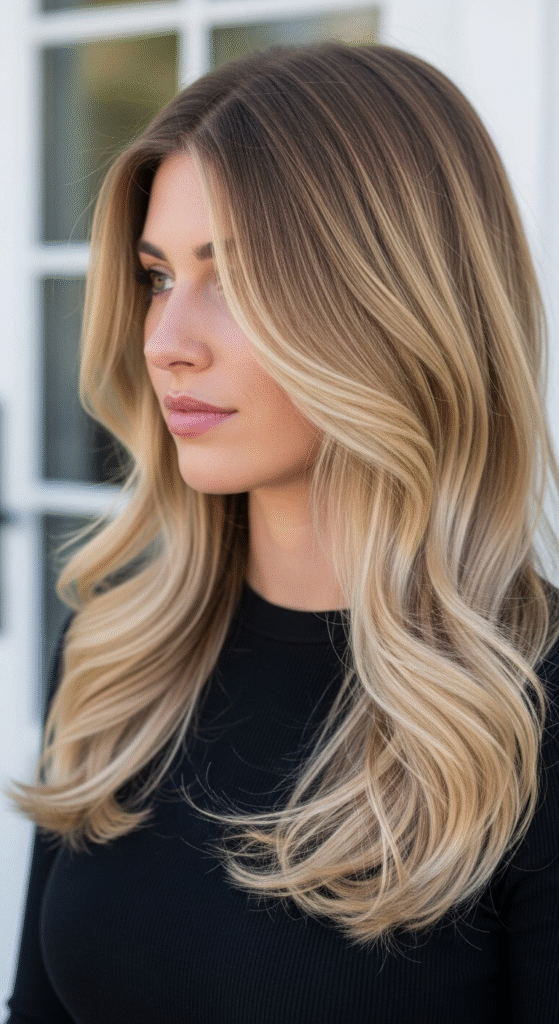 Long Hair with Balayage Color