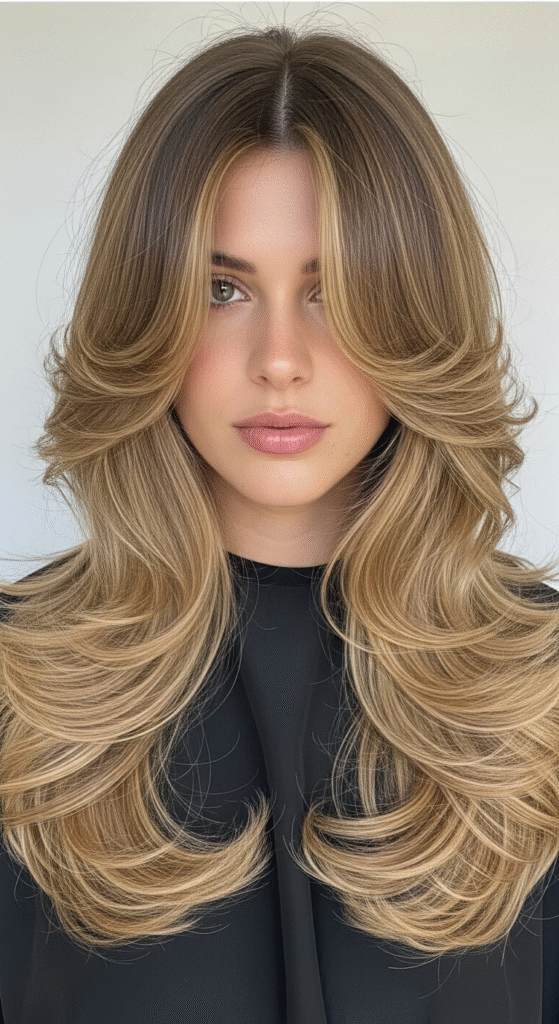 Long Wavy Layers - Hairstyles for Thick Hair