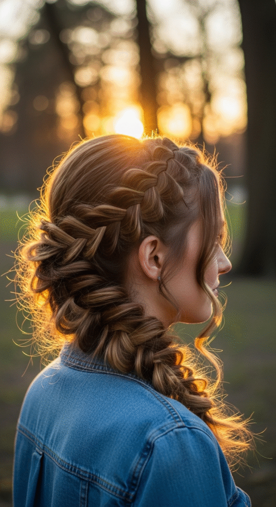 Loose Side Braid - Hairstyles for Curly Hair Without Frizz