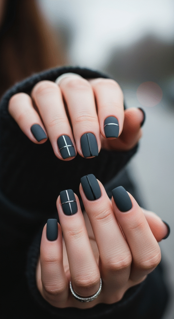 Matte Grey Nail Designs - Grey Nail Designs