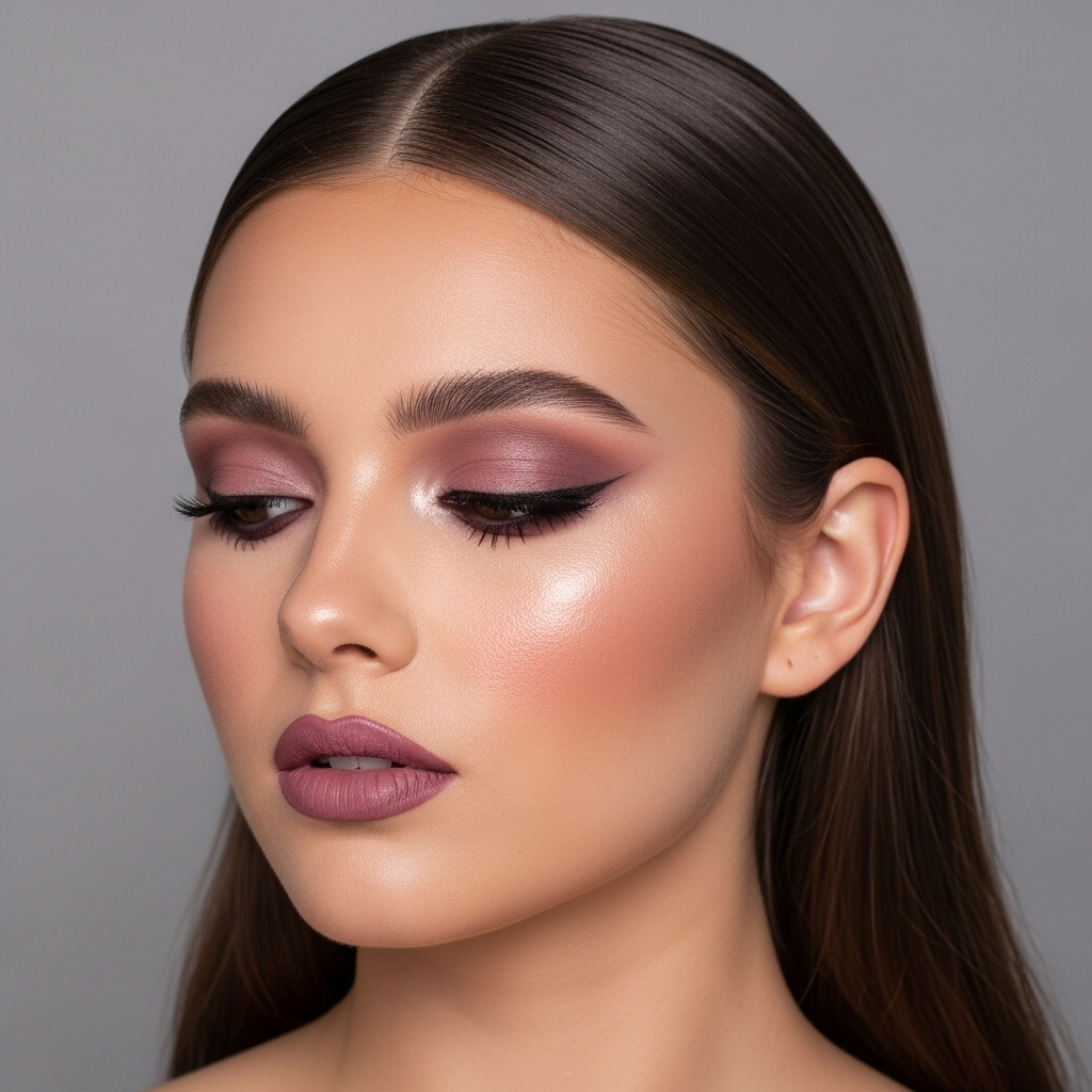 Mauve Monochrome - Makeup for Mushroom Brown Hair