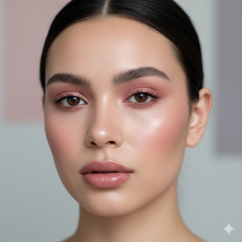 Monochrome Makeup Look - Winter Makeup Looks for Dry Skin